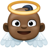 小天使:深色肤色emoji素材一 160x160像素