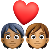 情侣: 成人成人中等-深肤色中等肤色emoji素材一 160x160像素