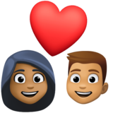 情侣: 女人男人中等-深肤色中等肤色emoji素材一 160x160像素