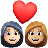 情侣: 女人女人较浅肤色中等-浅肤色emoji素材一 160x160像素