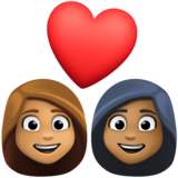 情侣: 女人女人中等肤色中等-深肤色emoji素材一 160x160像素
