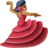 女子舞蹈:中黑肤色emoji素材一 160x160像素