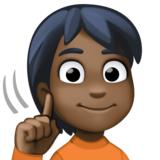 聋人:肤色暗emoji素材一 160x160像素