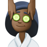 按摩者:深色肤色emoji素材一 160x160像素