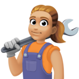 女机械工:中浅肤色emoji素材一 160x160像素