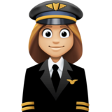 女飞行员:中浅肤色emoji素材一 160x160像素