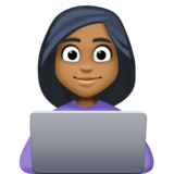 女工程师:中黑肤色emoji素材一 160x160像素