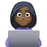 女工程师:深色肤色emoji素材一 160x160像素