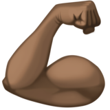 屈肌二头肌:深色肤色emoji素材一 160x160像素