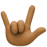 爱你的手势(美国):中黑肤色emoji素材一 160x160像素