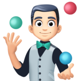 玩杂耍的人:浅肤色emoji素材一 160x160像素