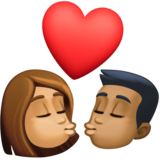 亲吻: 女人男人中等肤色中等-深肤色emoji素材一 160x160像素
