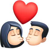 亲吻: 较浅肤色emoji素材一 160x160像素