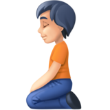 下跪者:浅肤色emoji素材一 160x160像素