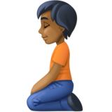 下跪者:中黑肤色emoji素材一 160x160像素