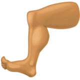 腿部:中等肤色emoji素材一 160x160像素
