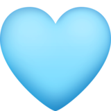 浅蓝色的心emoji素材一 160x160像素