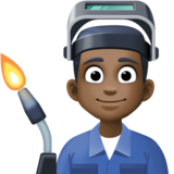 工厂男人:深色肤色emoji素材一 160x160像素