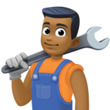 男机械工:中黑肤色emoji素材一 160x160像素