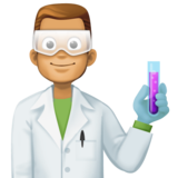 男科学家:中等肤色emoji素材一 160x160像素