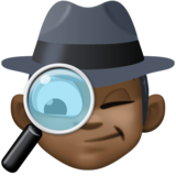 男侦探：深色肤色emoji素材一 160x160像素