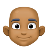 男士:中黑肤色,秃顶emoji素材一 160x160像素