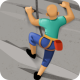 正在攀爬的人:中等肤色emoji素材一 160x160像素