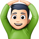 做“好”手势的男人:浅肤色emoji素材一 160x160像素