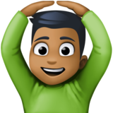 做“好”手势的男人:中黑肤色emoji素材一 160x160像素