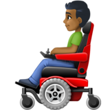 坐电动轮椅的男人:中等肤色emoji素材一 160x160像素