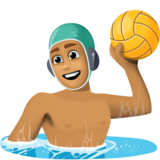 男子水球:中等肤色emoji素材一 160x160像素