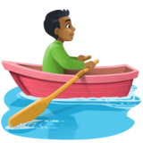 男子划艇：中等深色肤色emoji素材一 160x160像素