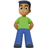 男士站立:中黑肤色emoji素材一 160x160像素