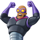 男超级恶棍:中黑肤色emoji素材一 160x160像素