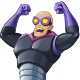 男超级恶棍:中浅肤色emoji素材一 160x160像素