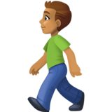 行走的男人:中等肤色emoji素材一 160x160像素