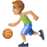 打球的男人:中浅肤色emoji素材一 160x160像素