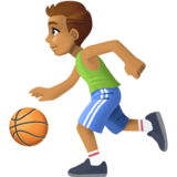 打球的男人:中等肤色emoji素材一 160x160像素