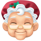 女圣诞老人:浅肤色emoji素材一 160x160像素