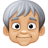 老年人:中浅肤色emoji素材一 160x160像素