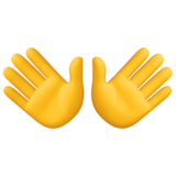 张开双手emoji素材一 160x160像素