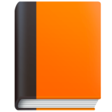 橙色书籍emoji素材一 160x160像素