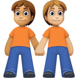 手牵手:中等肤色,中等肤色emoji素材一 160x160像素
