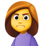 皱眉的人emoji素材一 160x160像素