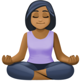 打坐的人:中黑肤色emoji素材一 160x160像素