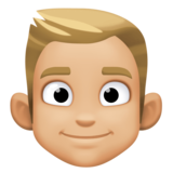 人物:中浅肤色,金发emoji素材一 160x160像素