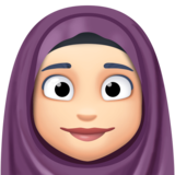 头巾女性：浅肤色emoji素材一 160x160像素