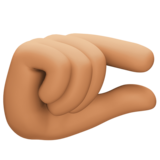 很短、捏住的手:中浅肤色emoji素材一 160x160像素