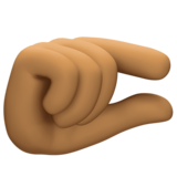 很短、捏住的手:中等肤色emoji素材一 160x160像素