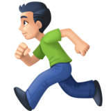 跑步者:浅肤色emoji素材一 160x160像素